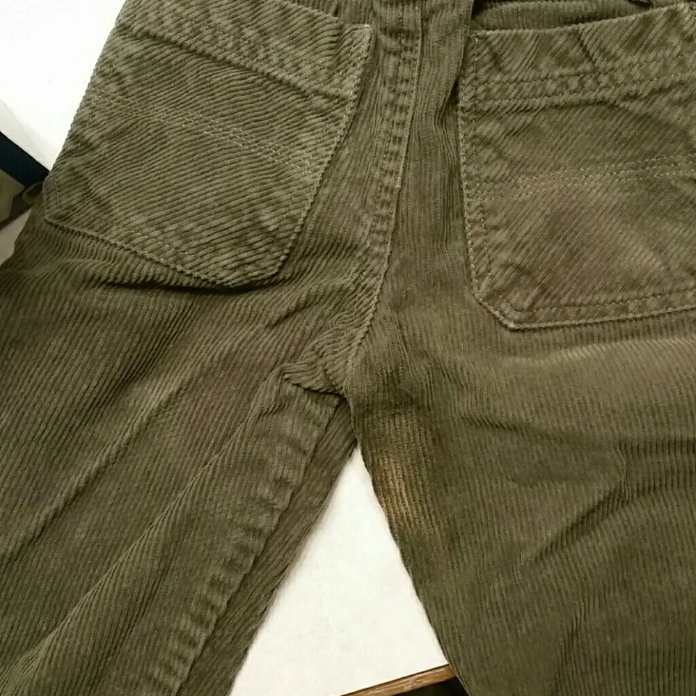 Faded‎ Glory Green Striped Onesie with Matching Cherokee Corduroy Pants 12M